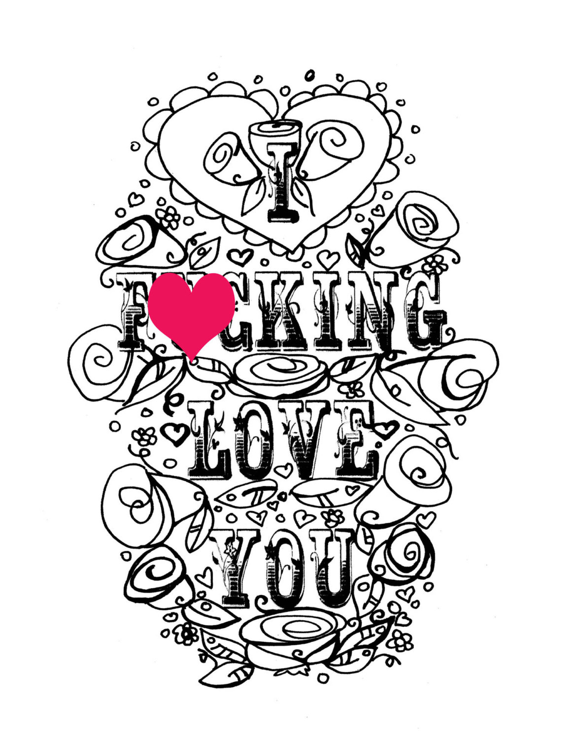 1159x1500 I Love You Coloring Pages