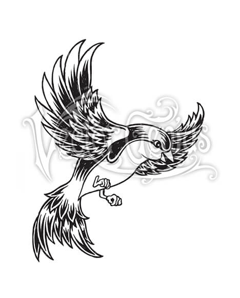 468x580 Lovebird Flying Tattoo Vector Art