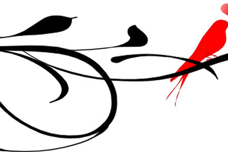 450x300 Download Lovebirds Drawing Abstract