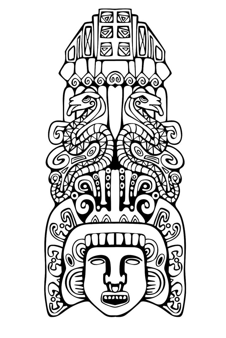 736x1101 Aztec Art Drawings Tattoo Artist Enrique Castillo