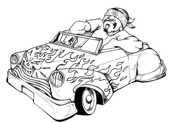 600x424 Lowrider Car Coloring Pages