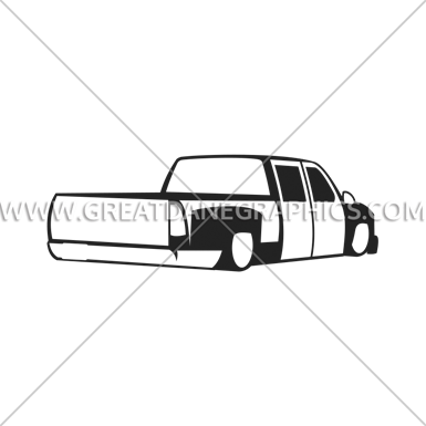 385x385 Tribal Lowrider Pickup Truck Production Ready Artwork For T