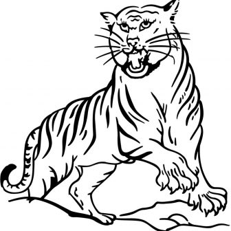 336x336 Coloring Of Lsu Tiger For Adults Mandala