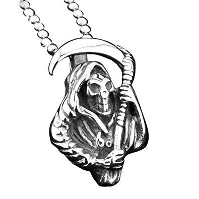 395x395 Fallen Angel Lucifer Death Shaped Stainless Steel Necklace