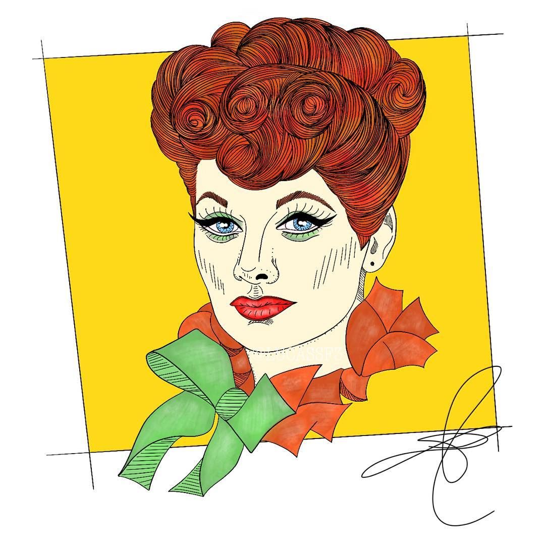 1080x1080 lucille ball, art