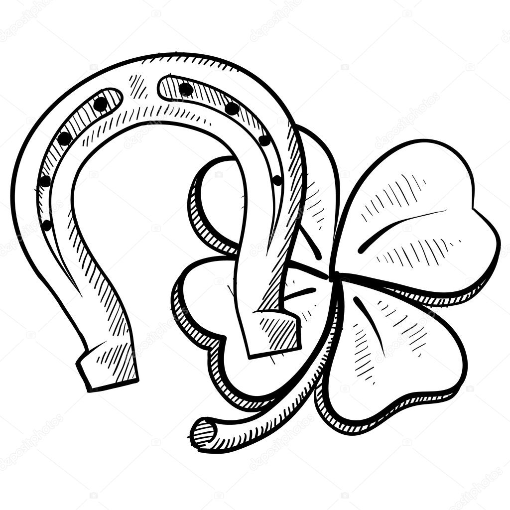 1024x1024 Horseshoe Drawing Luck For Free Download
