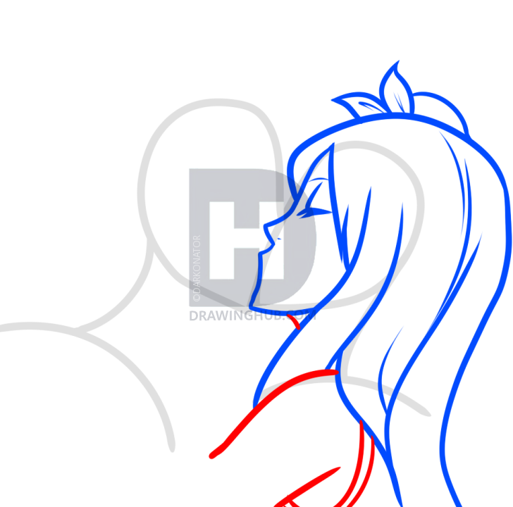 728x720 How To Draw Lucy And Natsu, Step