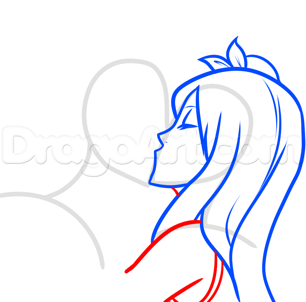 978x966 How To Draw Lucy And Natsu Step Fairy Tail In Online