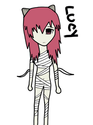 320x427 drawing of lucy from elfen lied c
