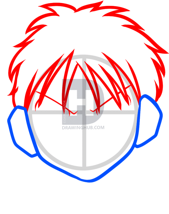 567x720 How To Draw Monkey D Luffy Easy, One Piece, Step