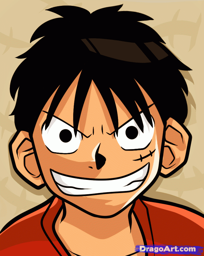 697x874 How To Draw Monkey D Luffy Easy, One Piece, Step
