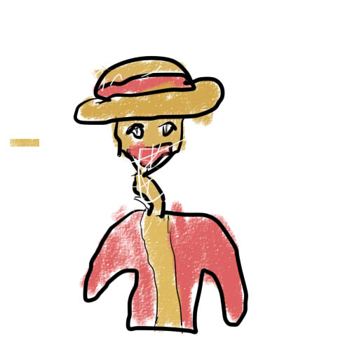 512x512 just got a drawing tablet and decided to draw luffy onepiece