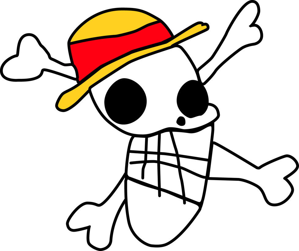 977x818 Luffy's Flag Drawing