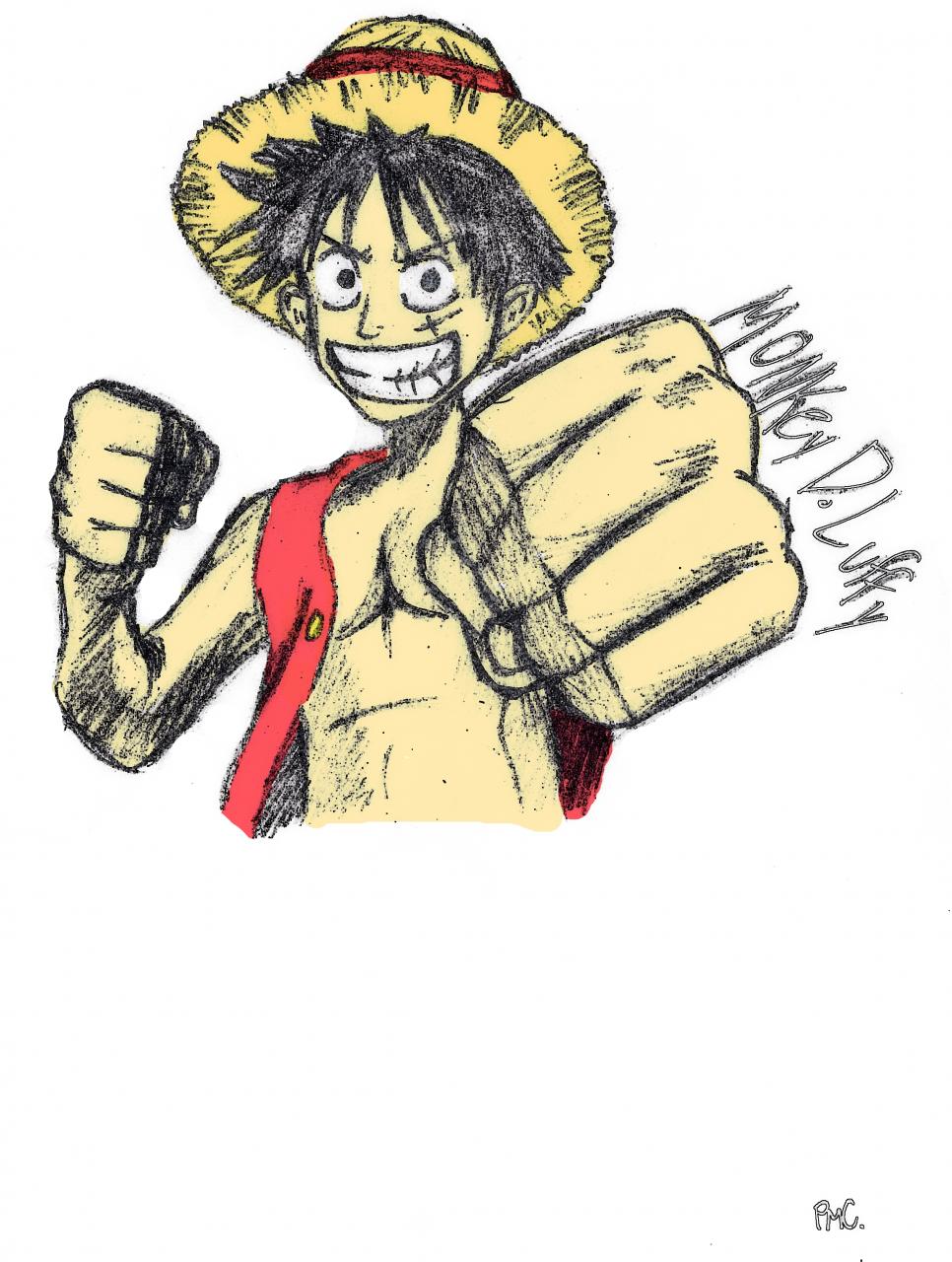 966x1280 Drawing Of Monkey D Luffy Minecraft Blog