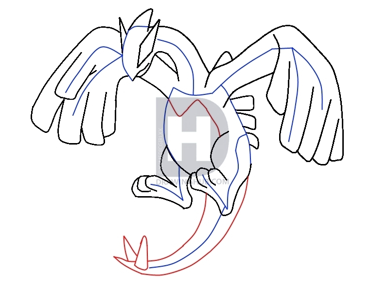 800x600 How To Draw Lugia, Step