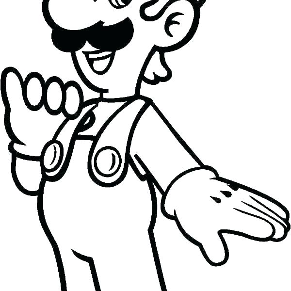 600x600 Luigi Coloring