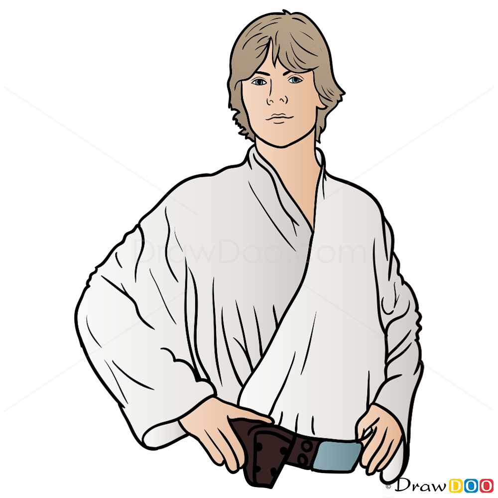 1000x1000 How To Draw Luke Skywalker, Star Wars