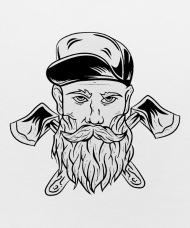 190x228 lumberjack, ax, axes, beard, cappy baby bib spreadshirt