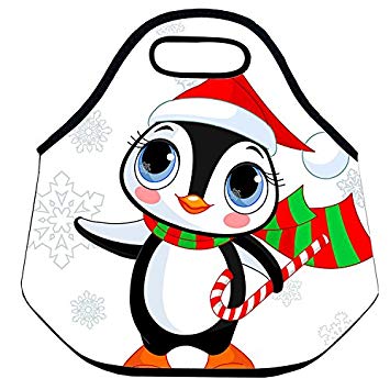 355x355 Estrellaw Drawing Of A Cute Christmas Penguin Lunch Bag