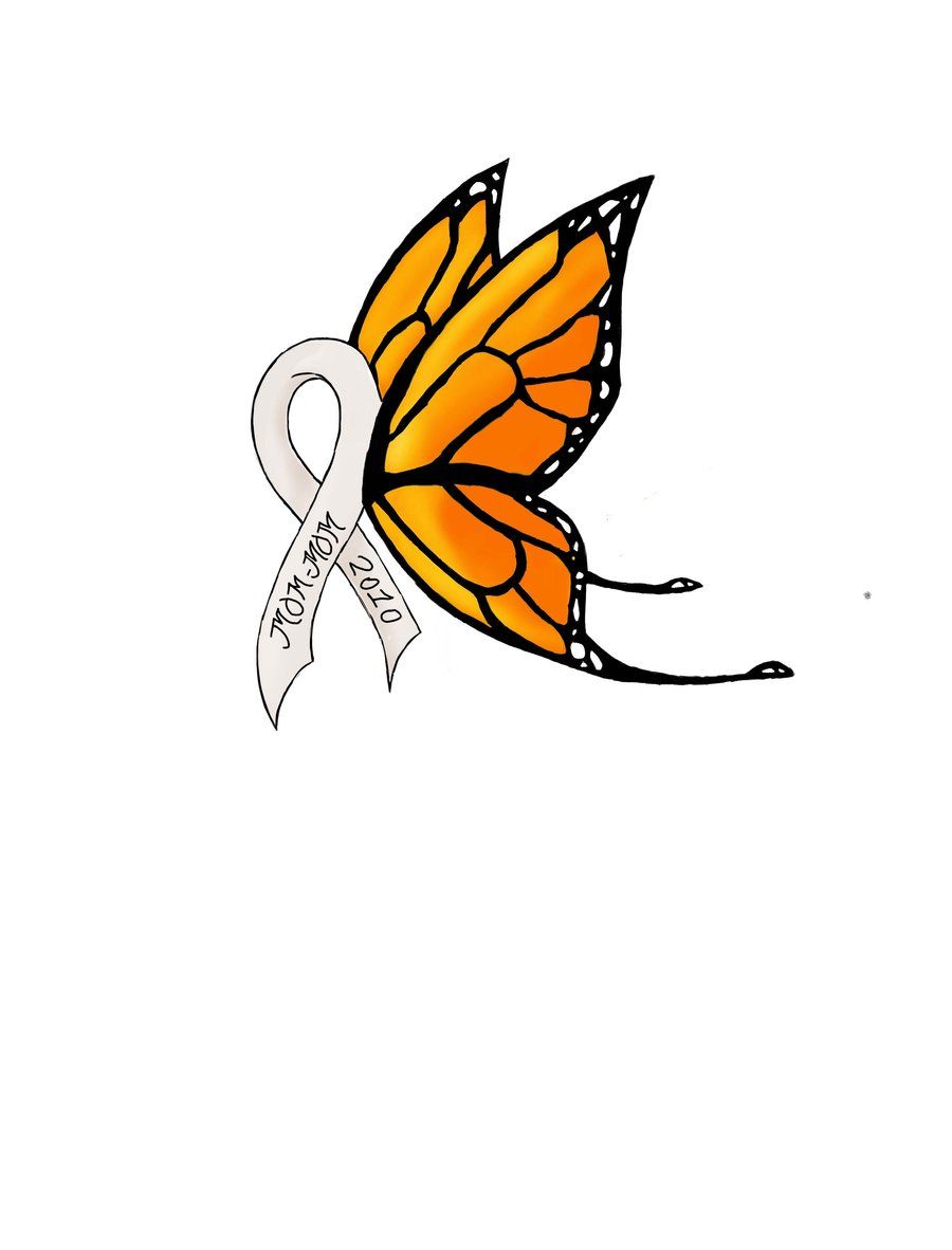 900x1182 Butterfly Cancer Ribbon Drawing Lung Cancer Ribbon Tattoos