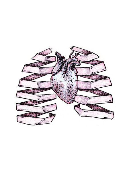 450x600 Frozen Heart, Paper Lungs