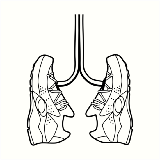 550x550 Running Shoe Lungs Art Prints