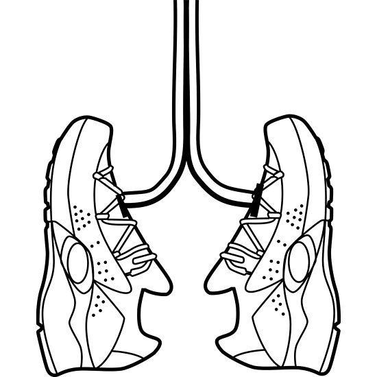 550x550 Running Shoe Lungs Posters