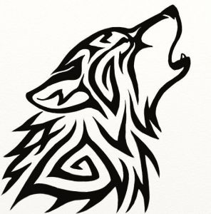 296x300 Tribal Art Drawing Or Luxury Tribal Wolf Drawing