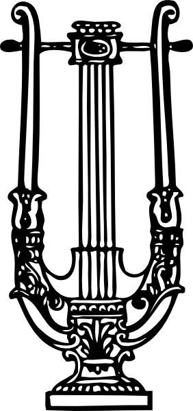 282x599 decorative lyre clip art free vector in open office drawing