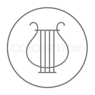 320x320 lyre line icon for web, mobile and stock vector colourbox