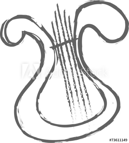 453x500 doodle lyre