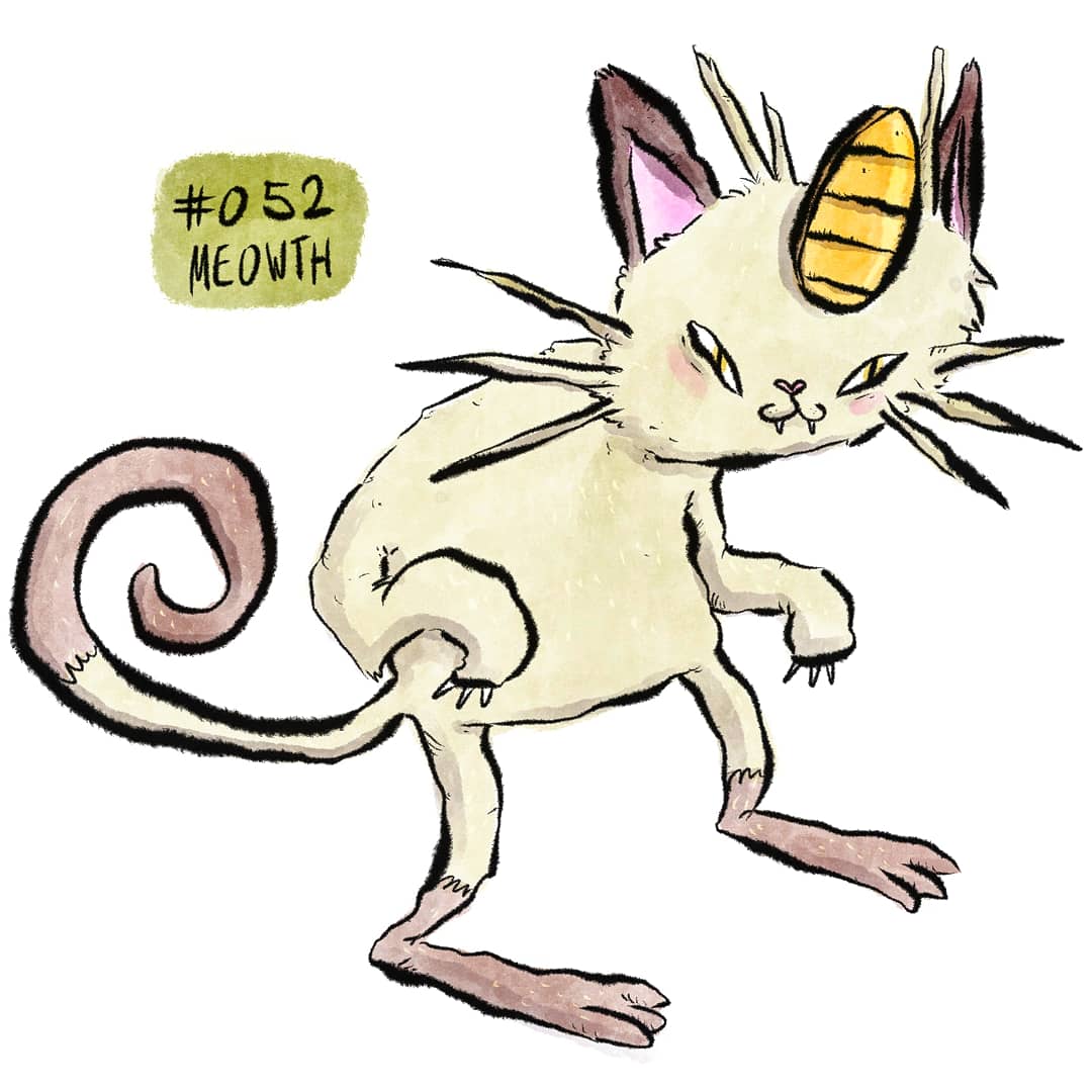 1080x1080 I'm Drawing The Pokedex In Order, Here's Meowth! Pokemon