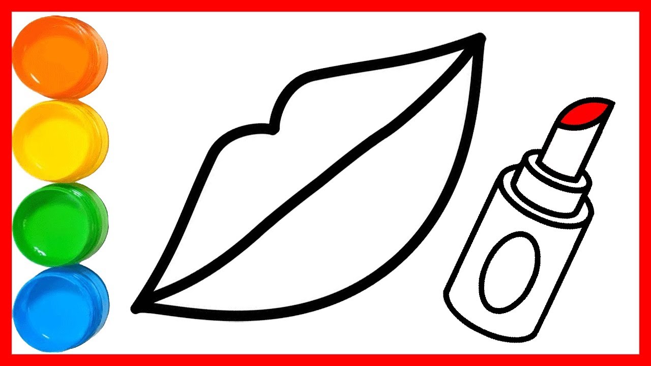 1280x720 Coloring Toy Lips Lipstick Painting For Toddlers And Drawing