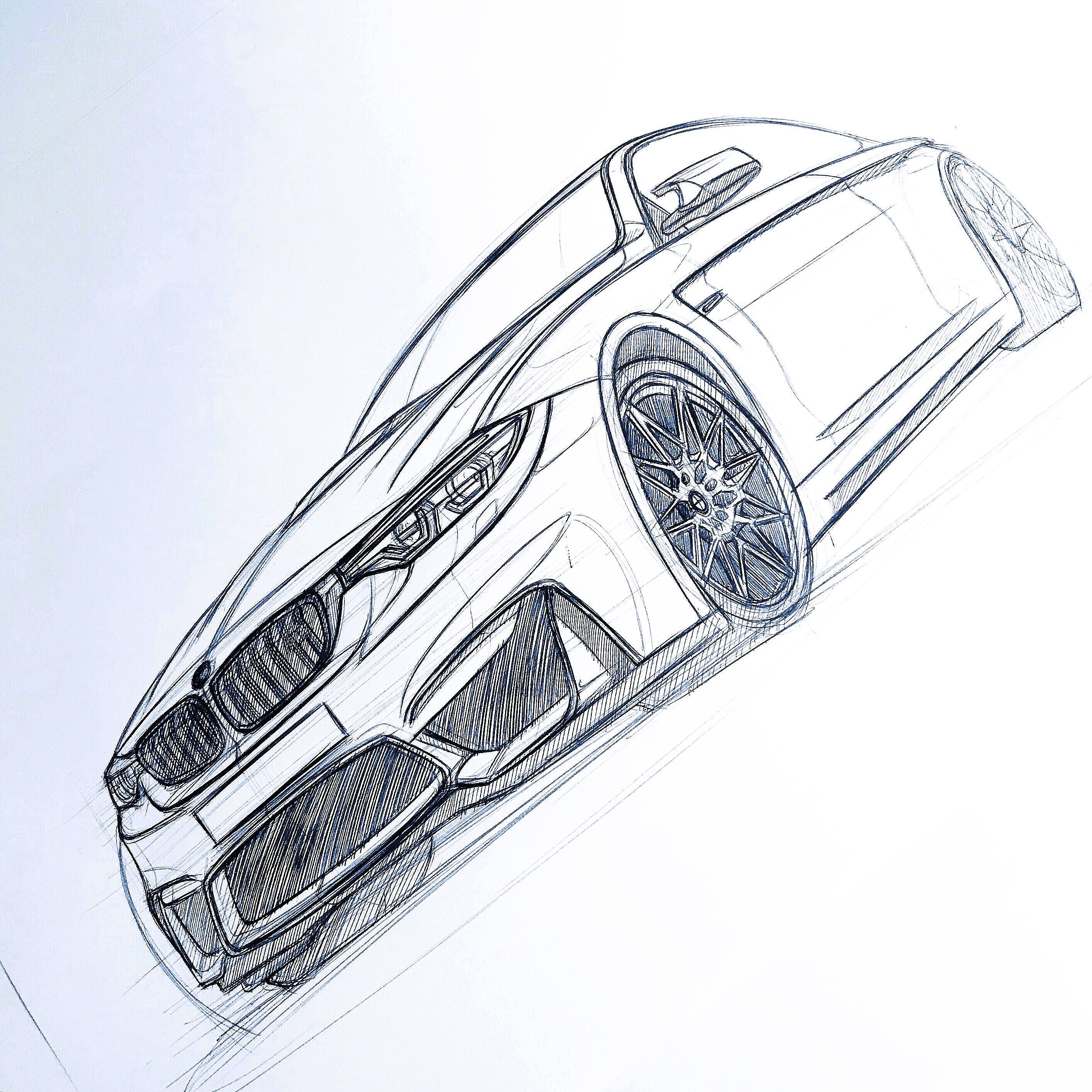 2828x2828 Bmw Sketch
