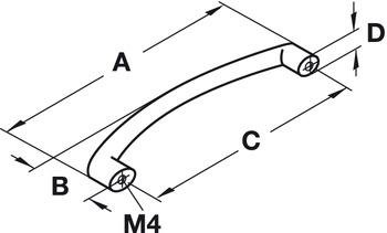 350x211 Handle, Matt Nickel, Zinc