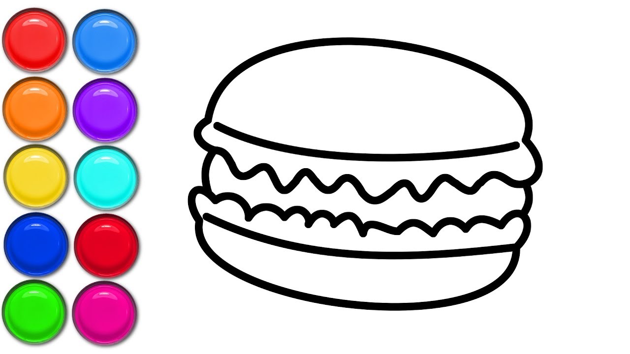 1280x720 Glitter Macaron Drawing Coloring For Kids Coloring Pages