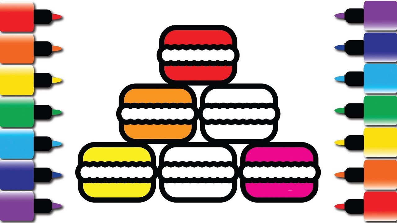 1280x720 How To Draw Colourful Macaron