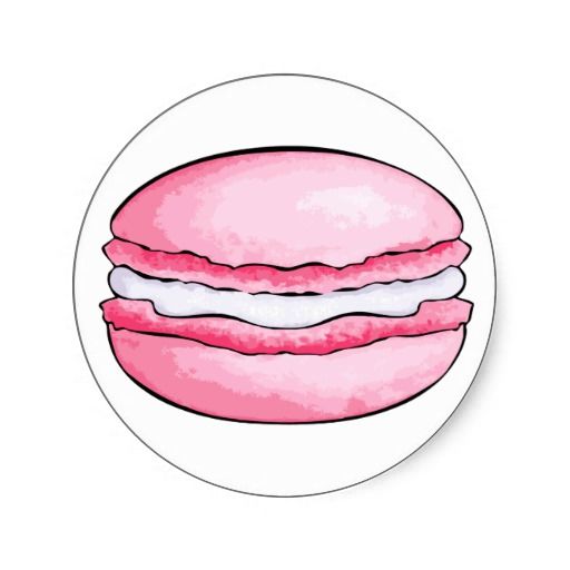 512x512 Pink French Macaron Sticker Miniature Shop