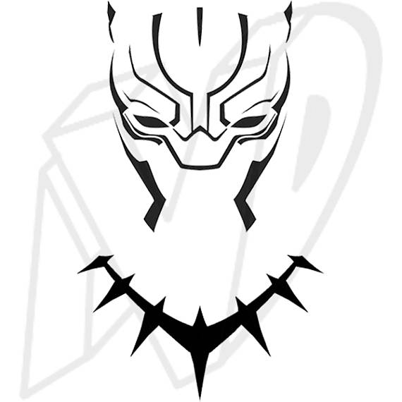570x570 Stickers Black Panther Of Wakanda Drawing For Macbook