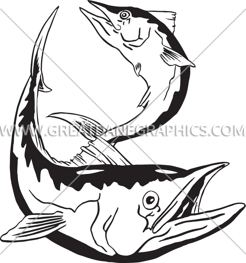 825x883 King Mackerel Production Ready Artwork For T Shirt Printing
