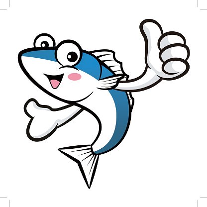 416x416 Mackerel Fish Character The Best Hand Stock Vectors