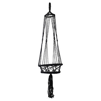 400x400 Temerity Jones Black Macrame Ring Plant Hanger Hanging Pot