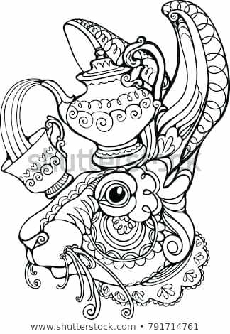 324x470 Alice In Wonderland Tea Party Coloring Pages Print Mad Hatter