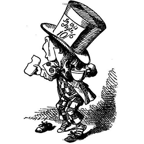 500x500 mad hatter ii alice in wonderland mad hatter dot grid journal