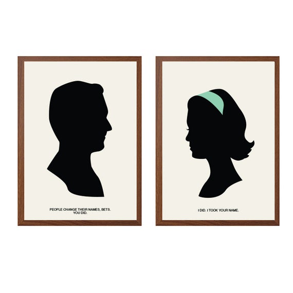 570x570 Mad Men Don Betty Draper Poster Modern Illustration Mad Etsy