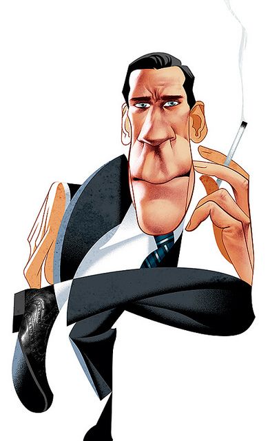 392x640 Carrilho Caricatures Jon Hamm, Illustration, Caricature