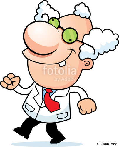 405x500 Cartoon Mad Scientist Walking Stock Image And Royalty Free Vector