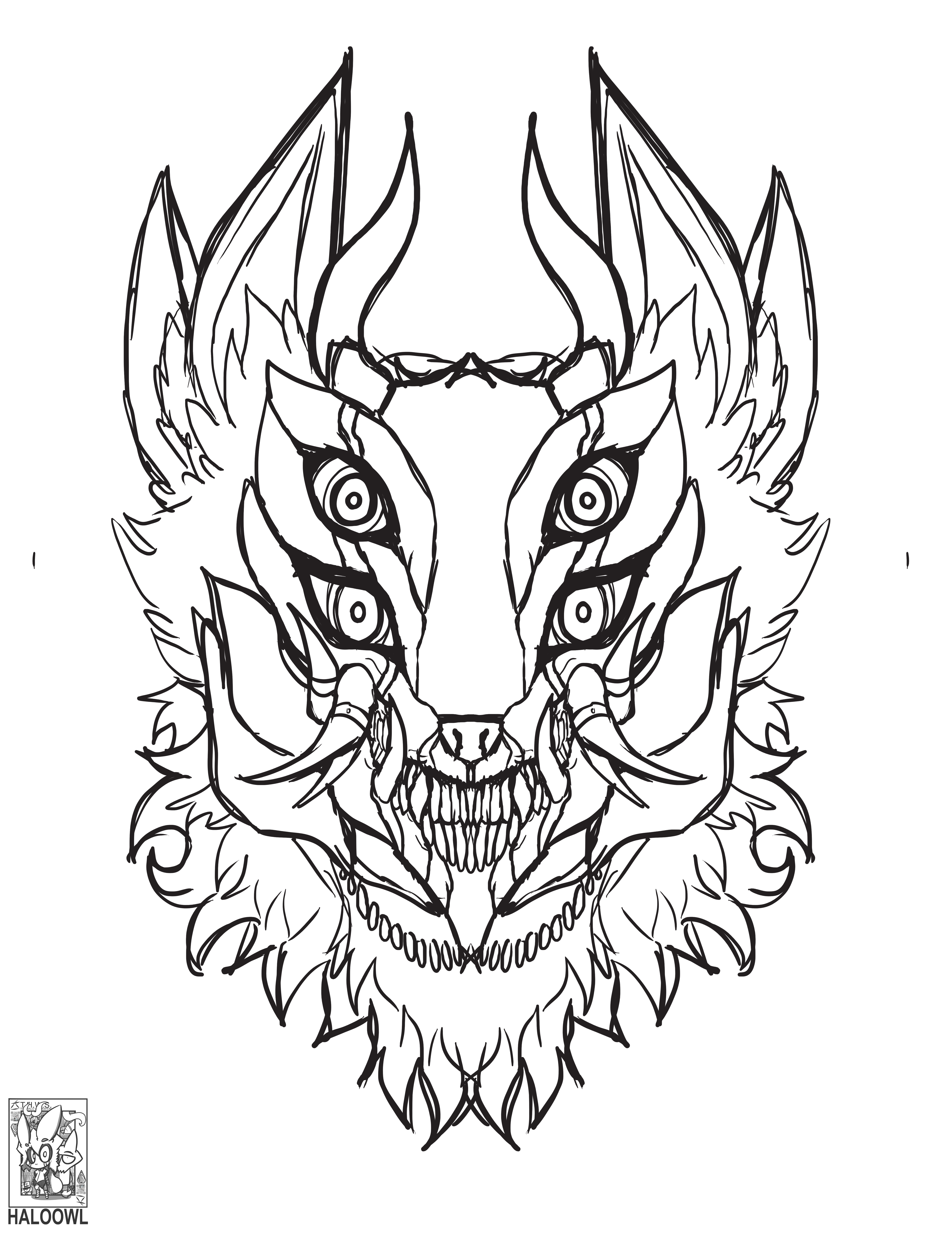 5467x7079 Mad Demon Wolf