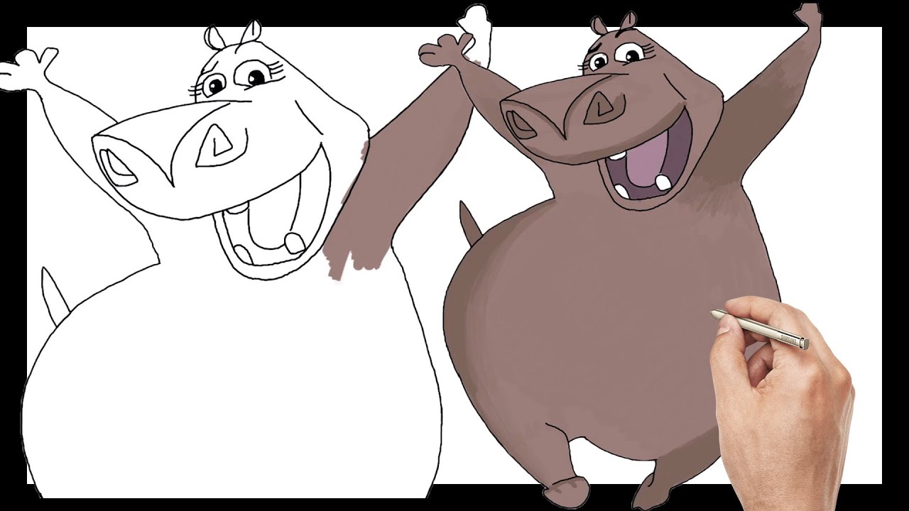 1280x720 Madagascar Coloring Pages For Kids Drawing And Coloring Gloria