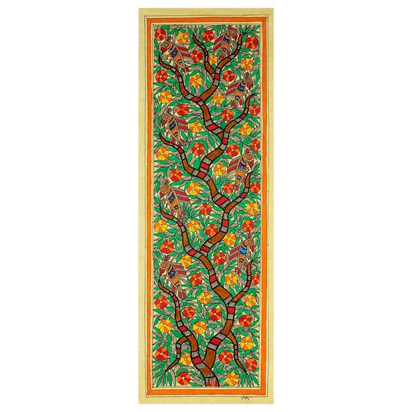 600x600 Shop Handmade Madhubani 'tree Of Life Ii' Painting